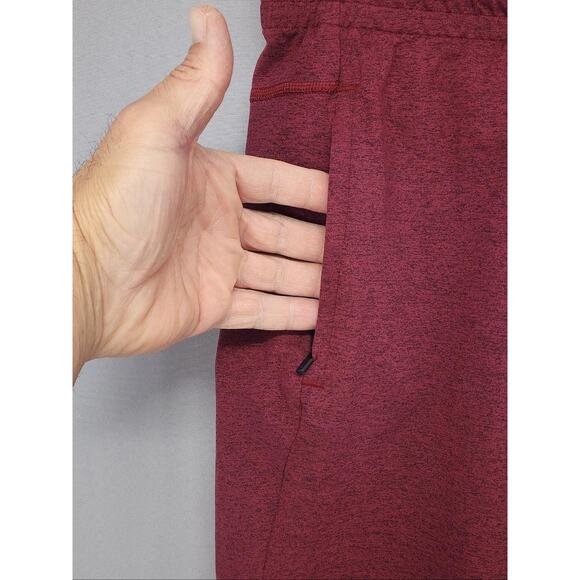 NOBULL Shorts Mens Medium Red Heather Athletic Training Lined Drawstring Pockets - Picture 5 of 13
